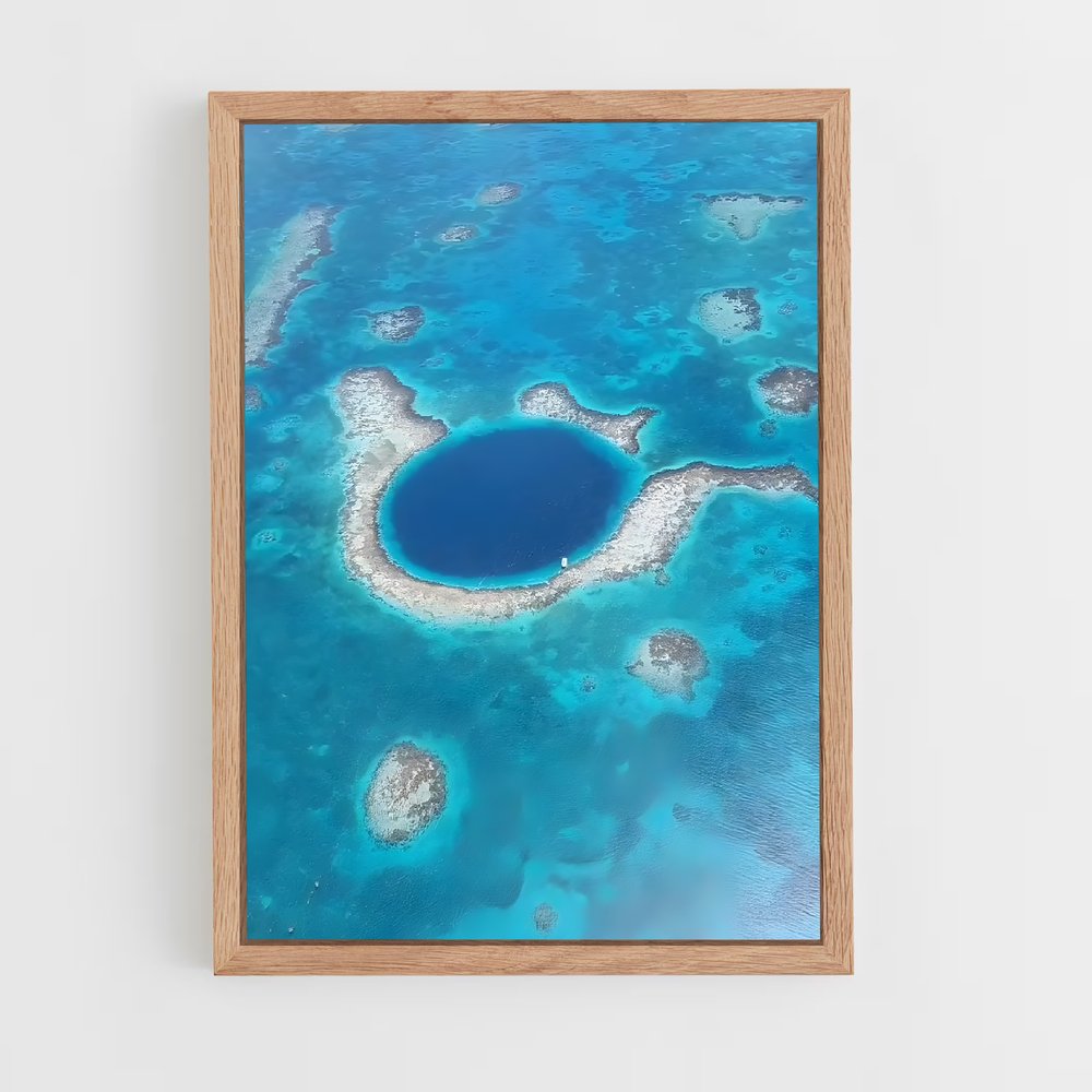 Poster Blue hole belize – affiche Plongée sous-marine (vue 4)